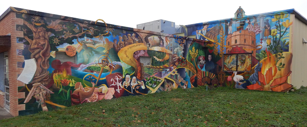 omaha paveikslas mural murals lithuanian cultural
